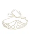 Bonpoint Jumelle Pearl-crown Headband In Neutral