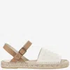 Bonpoint Fava Leather-trimmed Espadrilles In White