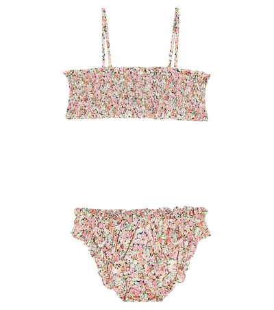 Bonpoint Kids' Finlay Floral Cotton Bikini In Multicoloured