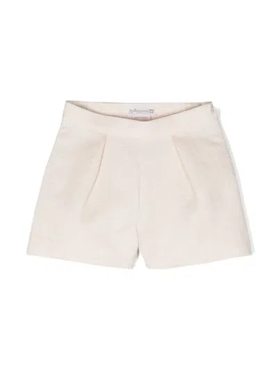 Bonpoint Kids' Flash High-waisted Shorts In White
