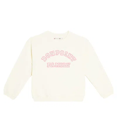 Bonpoint Kids' Fleurette Cotton Jersey Sweatshirt In Neutrals
