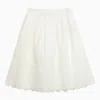 Bonpoint Flora Milk-white Cotton Skirt In White