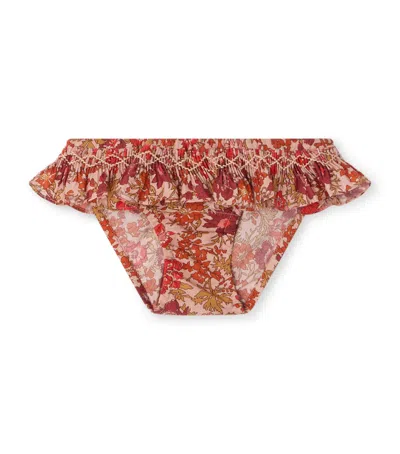 Bonpoint Kids'  Floral Bikini Bottoms In Pink