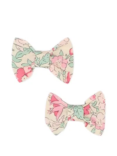 Bonpoint Kids' Floral Bow Hair Clip In Multi