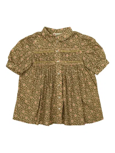 BONPOINT FLORAL BUTTON TOP