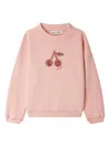 Bonpoint Floral-cherry Sweatshirt In Pink