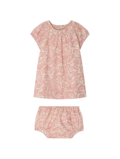 Bonpoint Babies' Floral Dress Set In Neutral