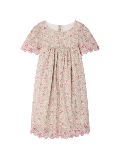Bonpoint Kids' Floral Embroidered Dress In Multi