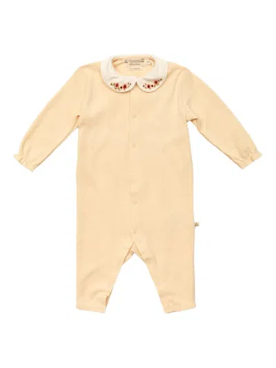 Bonpoint Babies' Floral-embroidered Pajamas In White