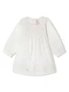 Bonpoint Floral-embroidery Organic Cotton Dress In White