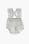 Bonpoint Floral Motif Akissi Bloomers With Suspenders