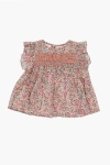 Bonpoint Floral-motif Fidji Blouse With Draped