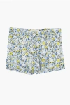 Bonpoint Blue Calista Bermuda Shorts With Cotton Floral Print