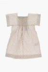 Bonpoint Floral Patterned Dress With Draped Front In Neutral