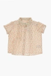 Bonpoint Floral Patterned Fiammetta Shirt With Pleats On The Chest
