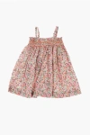 Bonpoint Floral Patterned Flared Dress In Pink