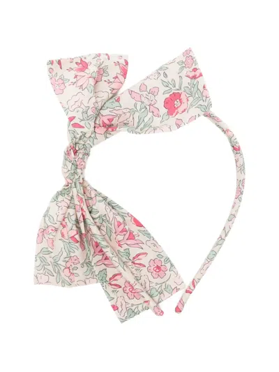 Bonpoint Kids' Floral-print Bow-detail Hair Accessory In Multi