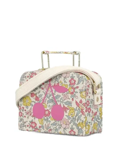 Bonpoint Floral Print Cherry Motif Mini Top Handle Bag In Multicolor