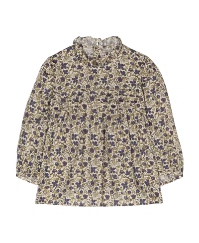 BONPOINT BONPOINT FLORAL-PRINTED RUFFLED-TRIM BLOUSE