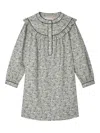 Bonpoint Floral-print Cotton Dress In Gray