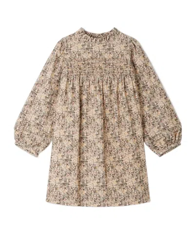 Bonpoint Kids' Floral Print Dress In Nude