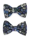 Bonpoint Floral-print Hair Clips In Blue