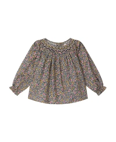 Bonpoint Floral-print Long-sleeve Blouse In Multicolor