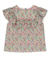 Bonpoint Floral-print Ruffled Blouse In Multicolour