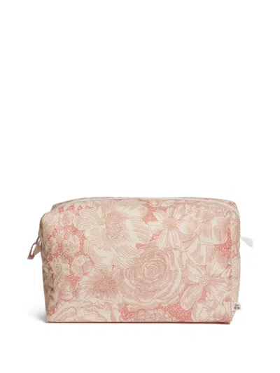 Bonpoint Floral-print Wash Bag In Pink