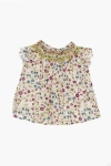 Bonpoint Floral-printed Dress With Ruched Detail