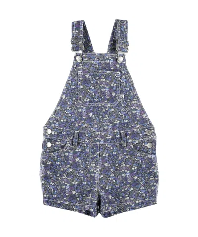 Bonpoint Kids' Salopette Denim Flower In Navy