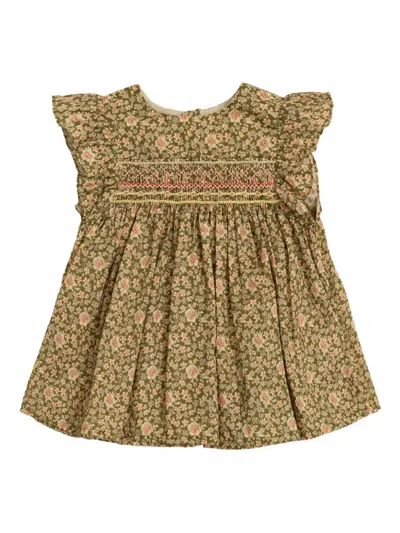 Bonpoint Babies' Floral Ruffled Top In Neutral