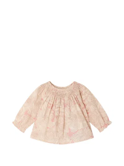 Bonpoint フローラル ブラウス In Pink