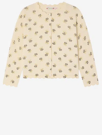 Bonpoint Floral-print Cotton Shirt In Cream