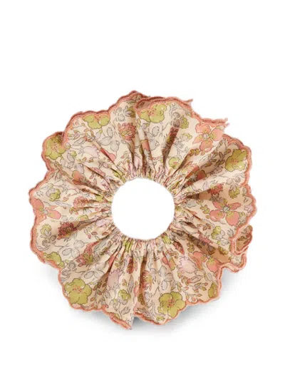 Bonpoint Floral-print Lilium Scrunchie In Pink
