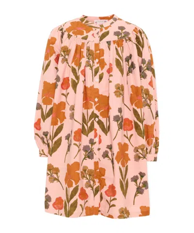 Bonpoint Kids' Floral-print Long-sleeved Dress In Multi