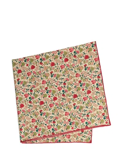 Bonpoint Kids' Floral-print Square Scarf In Neutrals