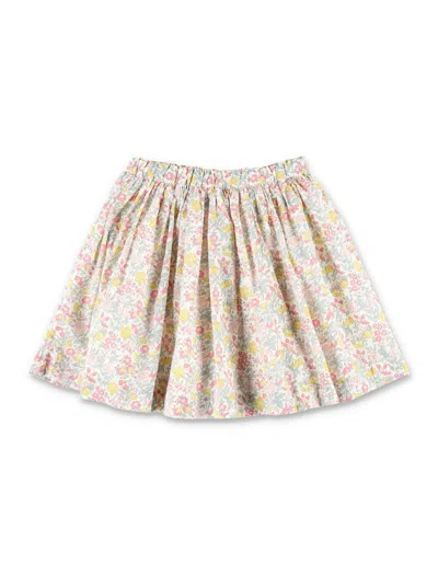 Bonpoint Kids' Jupe Floral-print Cotton Skirt In Fleurs Rose