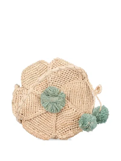 Bonpoint Kids' Flower-design Shoulder Bag In Neutral