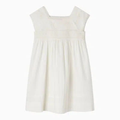 Bonpoint Framboise White Dress In Cotton