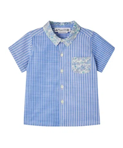Bonpoint Babies' Fredy Shirt In Patchwork In Blue