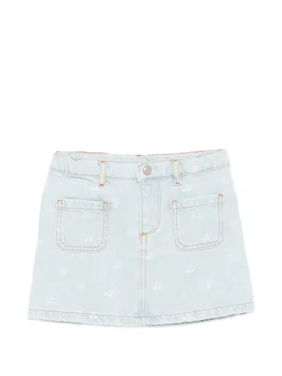 Bonpoint Kids' Front-pocket Skirt In Blue