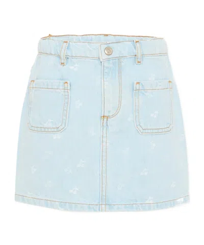 Bonpoint Front-pocket Skirt In Blue