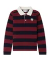 Bonpoint Gad Striped Polo Shirt In Black