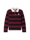 Bonpoint Gad Striped Polo Shirt In Red