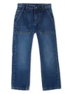 Bonpoint Gael Straight-leg Jeans In Blue