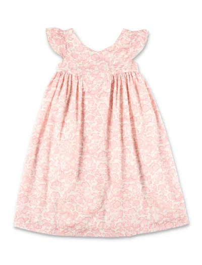 Bonpoint Kids'  Flower Printed Sleeveless Dress In Pink