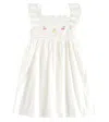 Bonpoint Galia Printed Cotton Dress In White