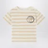Bonpoint Gaye Beige Striped T-shirt In Beige