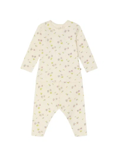 Bonpoint Babies' Genna Floral-print Trousers Set In Neutral